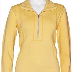 Tommy Bahama Aruba Half Zip Pullover Sweater in Pale Yellow size M